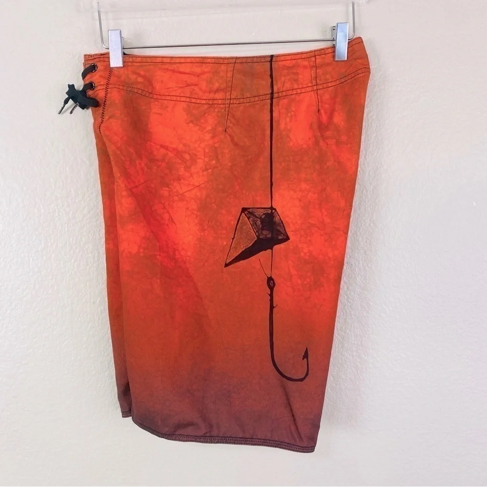 Salt Life Orange Ombré SLX QD Angular Board Shorts Size 30